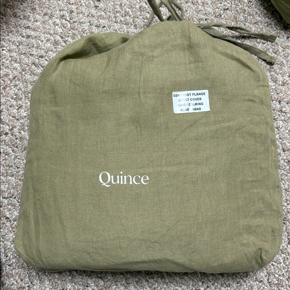 Quince European Linen Contrast Flange Duvet Cover - Picture 6 of 6